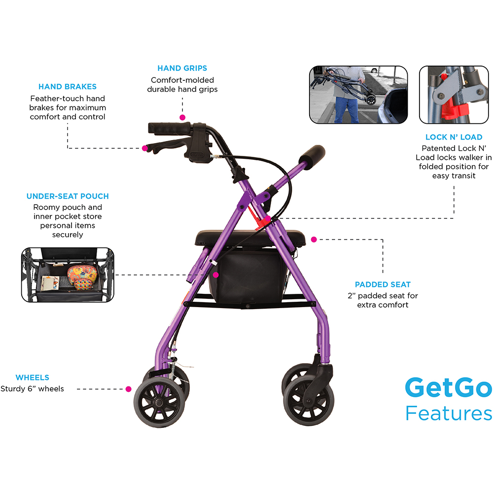 GETGO CLASSIC ROLL WLKR PURPLE